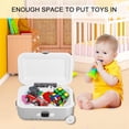 thumbnail image 4 of Luggage Baby Suitcase Toy Cute Plastic Rolling Suitcase Mini Luggage Box Silver, 4 of 7