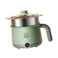 thumbnail image 2 of GUOOL Hot Pot Electric with Steamer Ramen Cooker 300W/600W Electric Skillet 1.8L Mini Portable Hot Pot for Fried Rice, Soup, Steak Grey Green, 2 of 9