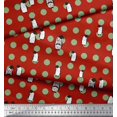 thumbnail image 2 of Soimoi Rayon Fabric Dot & Penguin Ocean Print Sewing Fabric Yard 56 Inch Wide, 2 of 3