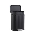 thumbnail image 1 of 5L Black Stainless Steel Step Trash Can – Rectangular Waste Bin with Soft-Close Lid, Removable Inner Bucket, Anti-Slip Base and Modern Fluted Design for Bathroom, Kitchen and Office – 21 × 18.8 × 27.9, 1 of 8