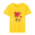 thumbnail image 4 of Meichang Chemises pour Femmes Joyeuse Saint-Valentin Hauts T-Shirts Graphiques Cœur en Bonbon Hauts Col Rond Coupe Ample Manches Courtes T-Shirts Saint-Valentin pour Femmes, 4 of 5