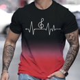 thumbnail image 2 of LUOGENLI T-shirts pour Homme pour Hommes T-Shirt à Imprimé Numérique Col Rond Manches Courtes T-Shirt 4TG T-shirts pour Hommes T-shirts Graphiques T-shirts de Pâques pour Hommes T-shirts Graphiques Vintage Vêtements d'Été Rouge TG, 2 of 4