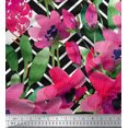 thumbnail image 3 of oneOone Cotton Poplin Fabric Chevron|Leaves & Floral Panel Decor Fabric Printed BTY 42 Inch Wide, 3 of 3