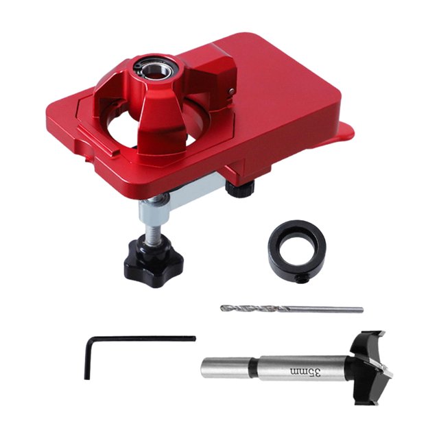 jinwen 35mm Cabinet Hinge Boring Jig Set Durable Versatile Hole Drill Guide