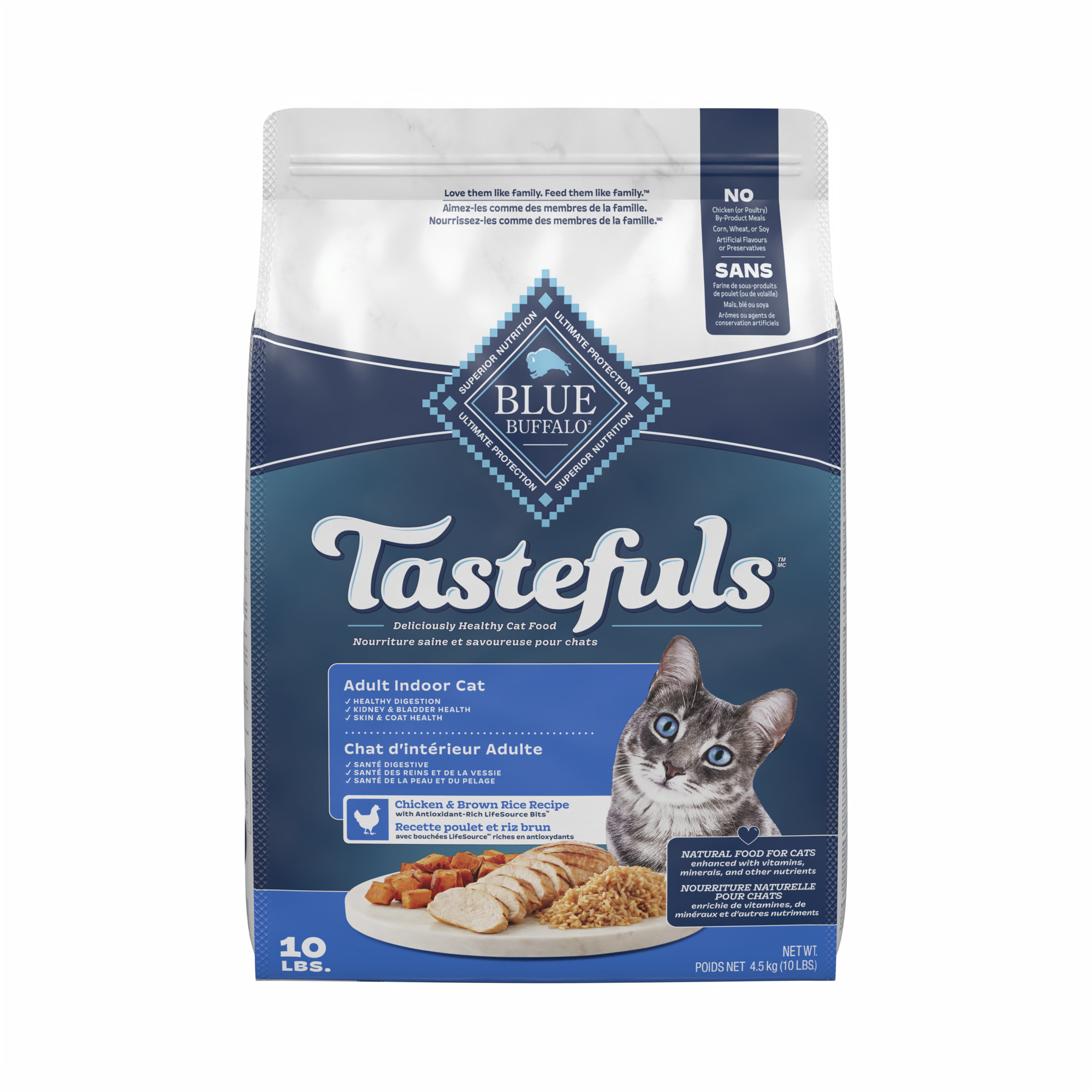 Blue Buffalo Tastefuls Chicken and Brown Rice Adult Indoor Dry Cat Food 4.5kg