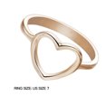 thumbnail image 3 of Xingzhi Bague pour Femme en Alliage Ajourée en Forme de Cœur, Bague à Joint Ajustable, Accessoires de Bijoux pour Femme Fille, Or, 3 of 7