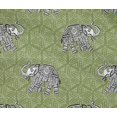 thumbnail image 4 of oneOone Cotton Flex Fabric Elephant Block Printed Fabric 1 Yard 40 Inch Wide, 4 of 4