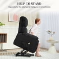 thumbnail image 4 of HOMCOM Lift Chair, Electric Reclining Chair with Side Pocket, Remote, Black, 4 of 10