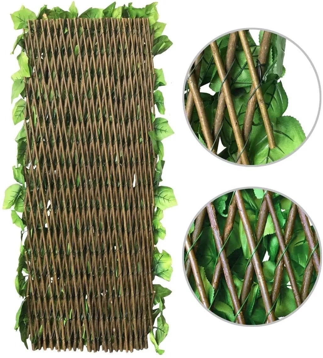 XZNGL Artificial Plants Outdoors Decorative Garden Fence Faux Fence Foliage Expandable Fence Patio Fence Balcony Decorative Artificial Plants Garden Screening Fence Mesh
