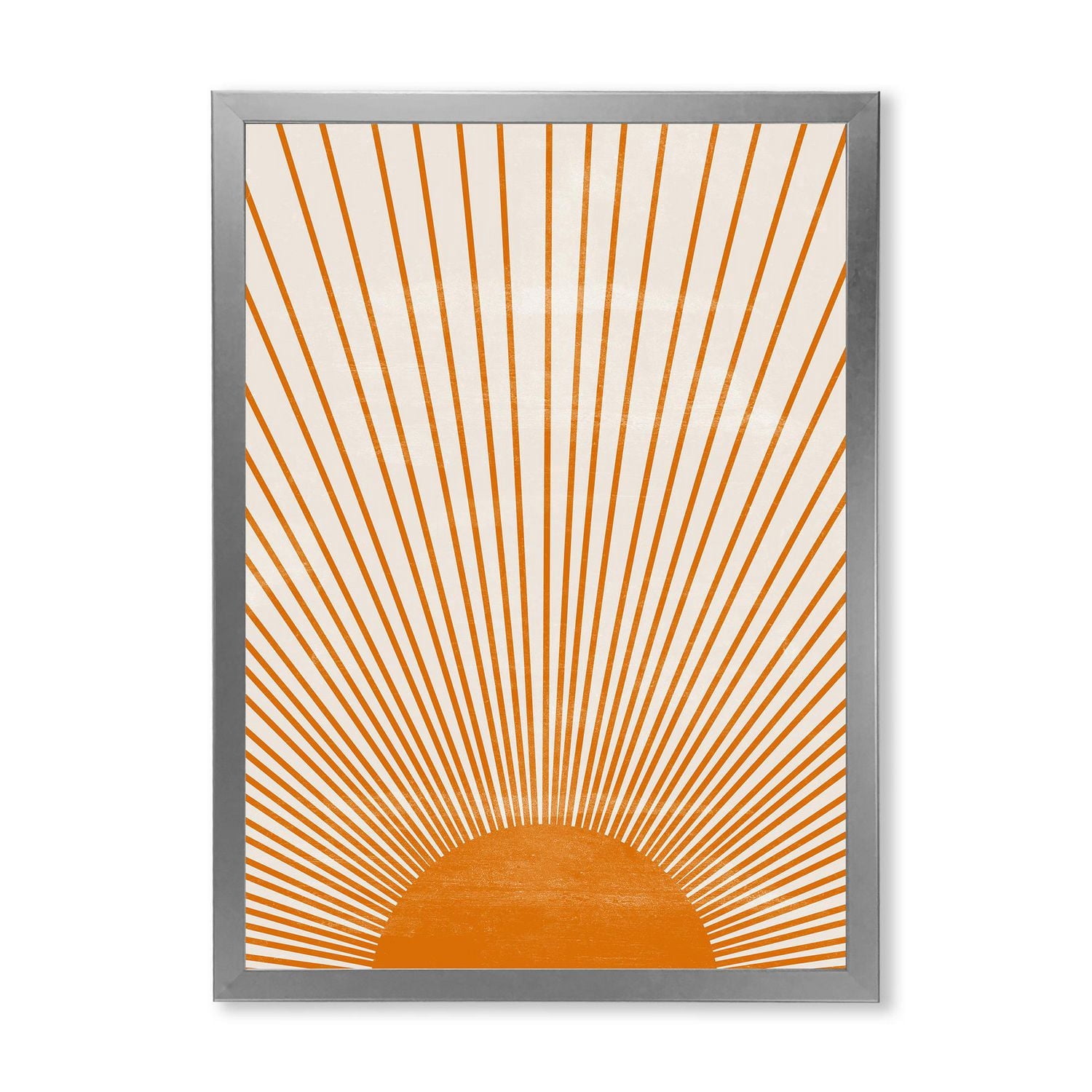 Designart Imprimé soleil orange III Art mural encadré