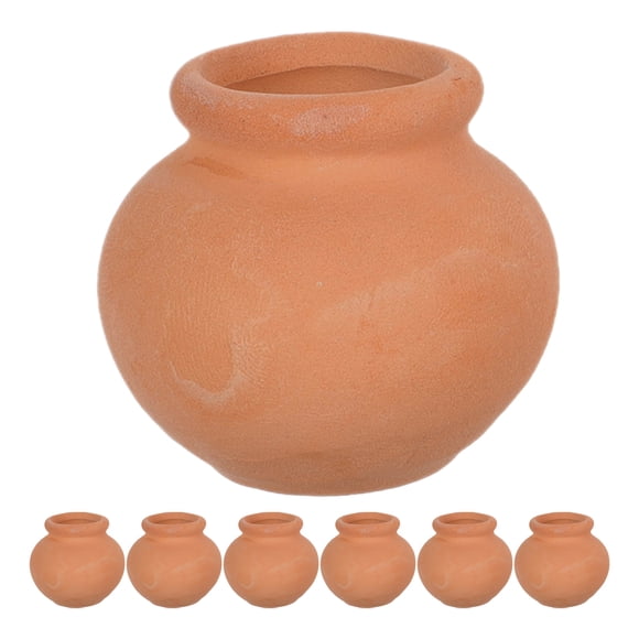 7pcs Handcrafted Flower Pots Clay Mini Flower Pots Mini Terracotta Succulent Pot Miniature Plant Nursery Pot Decoration
