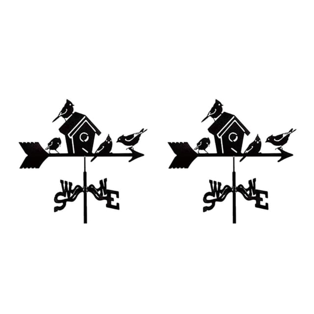 Youkk Metal Weather Vane Sturdy And Durable Garden Art Decoration Exquisite Shape 2Set