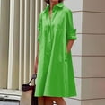 thumbnail image 2 of CEHVOM Robe Longue Maxi pour Femmes, Mode, Col Rond, Manches Longues, Décontractée, avec Poches, Unie, en Solde, 2 of 7