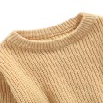 thumbnail image 3 of Toddler Boys Girls Knit Sweater Oversized Sweatshirt Fall Winter Pullover Tops, 3 of 6