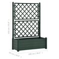 thumbnail image 4 of vidaXL Garden Planter with Trellis 100x43x142 cm PP Green, 4 of 4