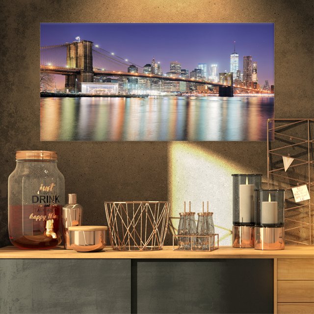 New York City with Freedom Tower - Cityscape Canvas Print