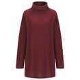 thumbnail image 4 of breaise Chandails à Col Roulé pour Femmes, Tuniques, Grande Taille, Manches Longues, Haut, Mode de Printemps, Chandail Décontracté Surdimensionné, Chandail Molletonné, P-5TG, 4 of 7