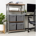 thumbnail image 3 of IRIS Portable Plastic File Box with Organizer Lid, Letter Size, Grey, 4 Pack, 3 of 12