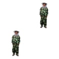 thumbnail image 4 of Ruiboury Durable And Essential Gear Beekeeping Suit Lightweight And Universal Easy To Ventilated Jacket For Beekeeper green camo L 2Set, 4 of 6