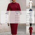 thumbnail image 3 of pstuiky Beach Dresses for Women, Women Solid Color Cloak Dress - Long Sleeve Cape Dress for Women with Pockets - Casual A-Line Swing Dress for Home, Office, or Party, 3 of 6