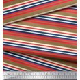 thumbnail image 3 of Soimoi Tissu en Poly Georgette à Rayures Horizontales, Tissu Imprimé au Mètre, 42 Pouces de Large, 3 of 5
