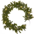 thumbnail image 2 of TIMIFIS Pre-Lit Artificial Christmas Garland Green 2m Soft Needle Rattan Garland with LED Lights String for Home New Year, Stairs, Fireplace, Christmas Indoor Decoration, 2 of 6
