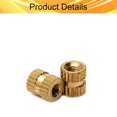 thumbnail image 3 of Wekity M3x6mm Female Thread Knurled Nuts,Hx5mm OD Brass Threaded Insert Embedment Nuts Hydraulic Welded Joint Injection Molding Assortment Kit for 3D Printing Injection Molding 30PCS-0621, 3 of 5