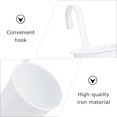 thumbnail image 3 of Miangastore 8Pcs Hanging Flower Pots Iron Bucket Planter for Railing Fence Balcony Garden, 3 of 8