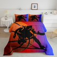 thumbnail image 2 of Erosebridal Sport Basketball Comforter Sets Queen Size,Ball Gamer Bedding Queen Comforter Set,Gradient Decor,Reversible,Ultra Soft,3 Pieces, 2 of 7