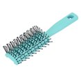 thumbnail image 4 of Detangling Hair Brush with Rounded Nylon Teeth, Hollow Back Design, Curved Body, Non Slip Handle, Hanging Hole for Hair Care, 4 of 7