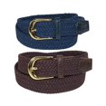 thumbnail image 1 of CTM® Ceinture Tressée Élastique Extensible (Lot de 2 Couleurs) (pour Femmes), 1 of 2