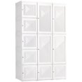 thumbnail image 2 of ANTBOX Garde-Robe Portative Pliable avec Portes Magnétiques, 11 Compartiments et 2 Cintres, Blanc, 2 of 8