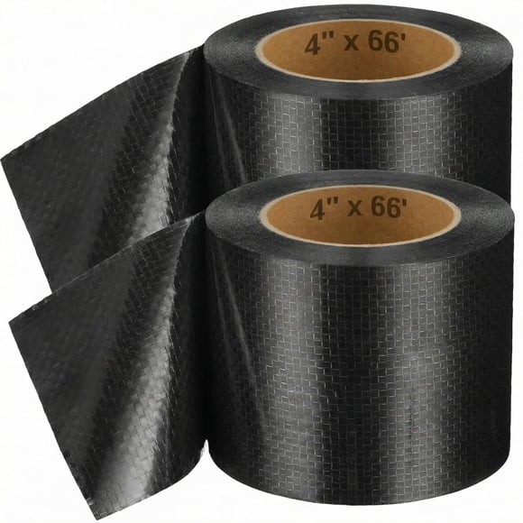 4 Inch x 66 Feet RV Underbelly Tape RV Underbelly Material Corrugated Waterproof Flex Belly Tape Thick Adhesive Patch Sealing Mobile Home Camper Travel Trailer Tear Repair (2 Pack)
