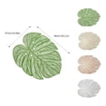 thumbnail image 3 of Oleegame 2PC Placemat Stylish PVC Hollow-out Turtle Back Leaf Decoration Placemat with Simulation Leaves, , Oil-proof and Durable Table Mat for Heat Insulation Gold, 3 of 7