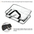 thumbnail image 4 of Unique Bargains L Size Clear PVC Toiletry Bag Makeup Cosmetic Pouch with Zipper Handle, Black, 4 of 6