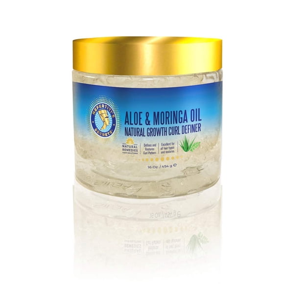 Nefertiti’s Secrets Natural Growth Curl Definer, Aloe Vera and Moringa Oil Curl Defining Cream for Hair Growth and Moisture | 16 Oz