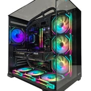 FunHei Tech Gaming PC, AMD Ryzen 7 9800X3D, RTX 5070, 32GB DDR5 RAM, 4TB SSD, WiFi & Bluetooth, Win11 Pro, Black