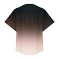 thumbnail image 5 of RXIRUCGD Fashion Women's Short Sleeved Solid Color Spring/summer Button Up Shirt Top, Rose Gold, Size: M, 5 of 5