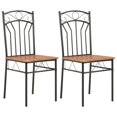 thumbnail image 1 of vidaXL Chaises de Salle à Manger 2 Pcs Marron MDF, 1 of 5