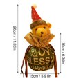 thumbnail image 4 of Oleegame 1PC Christmas Drawstring Bag 3D Design Fabric Gift Bags For Favors And Decorations Super Cute Snowman, 4 of 9