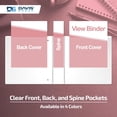 thumbnail image 3 of Davis Group Economy 3-Ring View Binders, 1" Round Rings, 225 Capacity, Blush, Pack of 6, 3 of 4