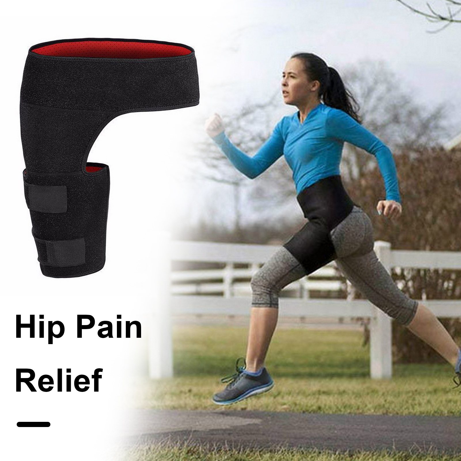 LJNYFDC Groin Protector Thigh Support Hip Brace Thigh Support Adjustable Fastener Breathable Non Slip Design Universal Size Groin Protector Hip Belt