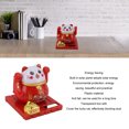 thumbnail image 3 of Solar Powered Lucky Cat Bright Colors Energy Saving Solar Waving Cat Lucky Wealth for Rich Life Plastic Material, 3 of 7
