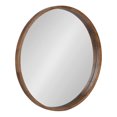 thumbnail image 1 of Kate and Laurel Hutton Round Wood Framed Wall Mirror, 36" Diameter, Natural Rustic Brown, Geometric Home Decor, 1 of 6