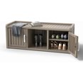 thumbnail image 1 of Armoire à Chaussures Grise Imperméable et Résistante aux UV à Deux Portes avec Tablettes Ajustables, 1 of 8