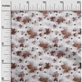 thumbnail image 2 of oneOone Georgette Viscose Brown Fabric Floral & Craft Projects Decor Fabric Printed By The Yard 42 Inch Wide, 2 of 5