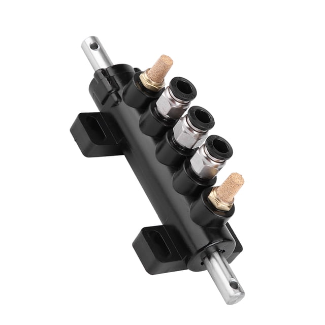 Foot Pedal Air Valve, Wear Tire Air Control Valve 8mm OD Pipe Rustproof Black Silver For Car