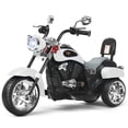 thumbnail image 1 of Gymax 6V Kids Ride On Chopper Motorcycle 3 Wheel Trike with Headlight White, 1 of 8