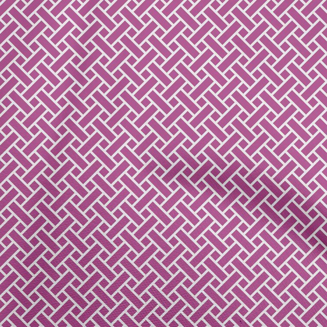 oneOone Velvet Fuschia Pink Fabric Geometric Sewing Craft Projects Fabric Prints by Yard 58 Inch Wide