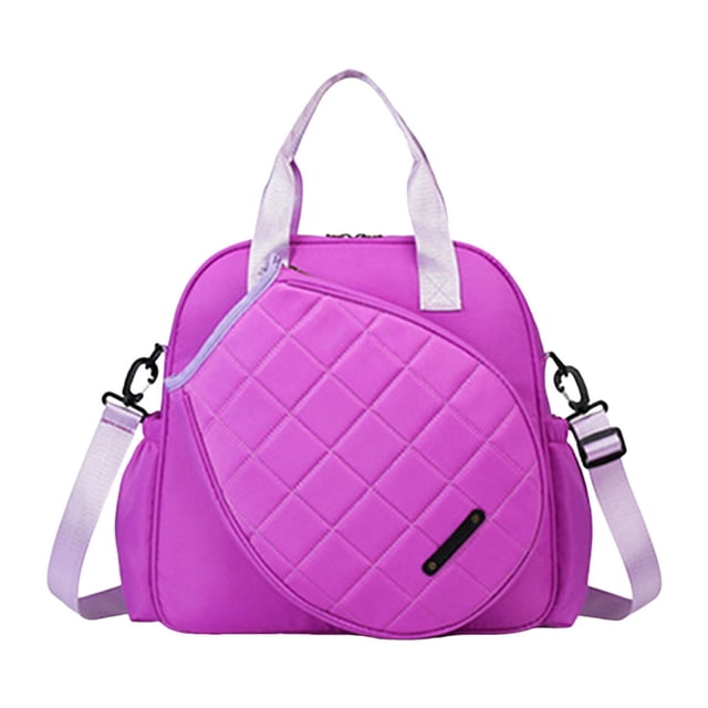 Siruishop Tennis Racket Holder Bag with Removable Adjustable Shoulder Strap Tennis Bag Purple
